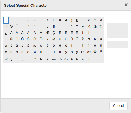 Using the Character Map to Insert Special Characters in a Question ...