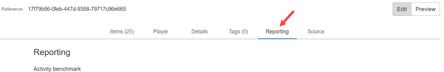 Reporting tab in the Activity editor.png