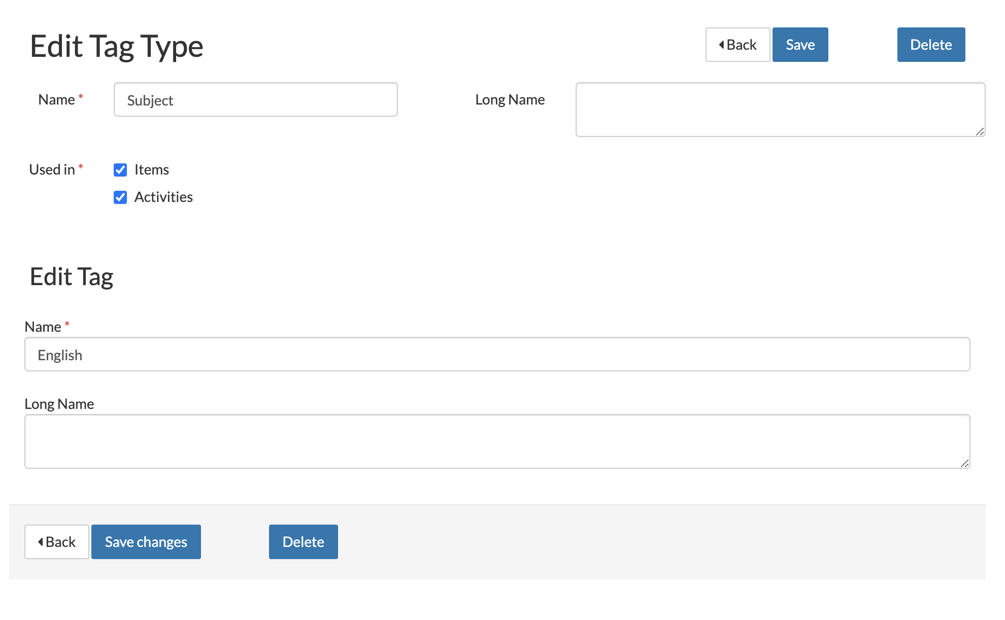 Creating Tag Types and Tags Using the Tag Manager Learnosity Author Guide